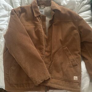 TNA Aritzia Corduroy Sherpa-Lined Jacket in Warm Brown